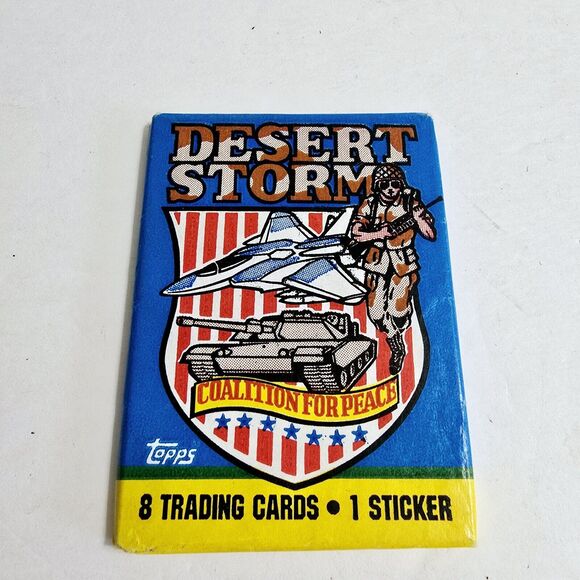 1991 Topps Desert Storm Coalition for Peace Trading Cards Sealed Wax Pack - Picture 1 of 4